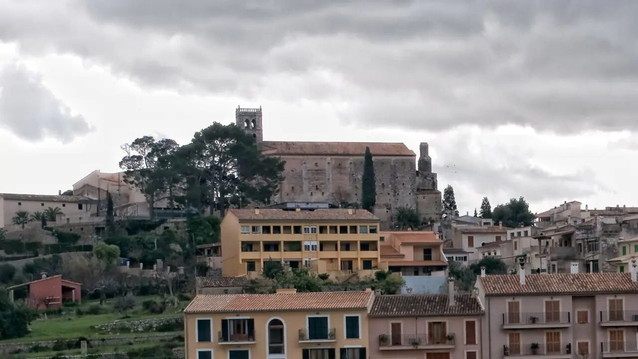 Selva village below the Tramuntana
